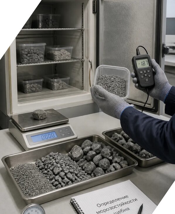 Определение морозостойкости щебня в Коврове от 3581 р. | ЭкспертизаРоссия